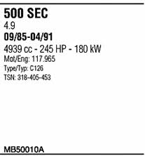  MB50010A Exhaust system MB50010A