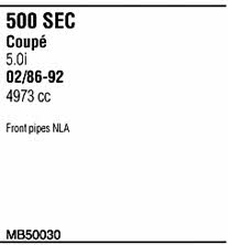  MB50030 Exhaust system MB50030