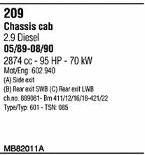  MB82011A Exhaust system MB82011A