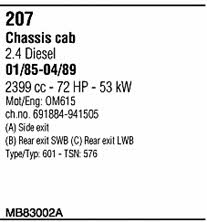  MB83002A Exhaust system MB83002A