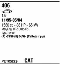 PET05229 Walker Exhaust system
