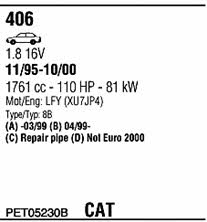 PET05230B Walker Exhaust system