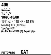 PET07866 Walker Exhaust system