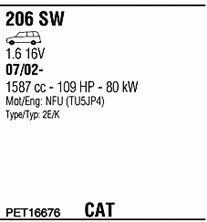 PET16676 Walker Exhaust system