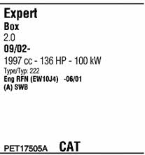 Walker PET17505A Exhaust system PET17505A PET17505A Walker Exhaust system
