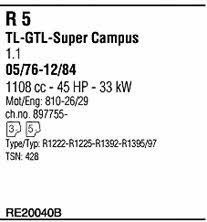  RE20040B Exhaust system RE20040B