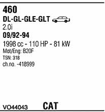 VO44043 Walker Exhaust system