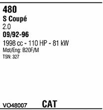 VO48007 Walker Exhaust system