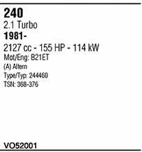  VO52001 Exhaust system VO52001