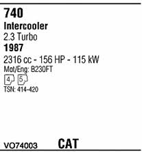 VO74003 Walker Exhaust system