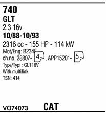 VO74073 Walker Exhaust system
