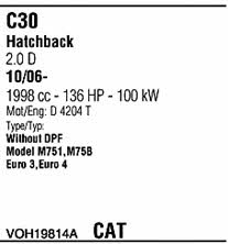 VOH19814A Walker Exhaust system