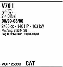  VOT12530B Exhaust system VOT12530B