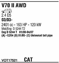 VOT17521 Walker Exhaust system