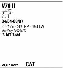  VOT18221 Exhaust system VOT18221