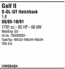 VW20454 Walker Exhaust system