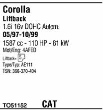 TO51152 Walker Exhaust system