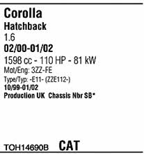 TOH14690B Walker Exhaust system
