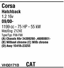 VH30171B Walker Exhaust system
