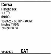 VH30172 Walker Exhaust system