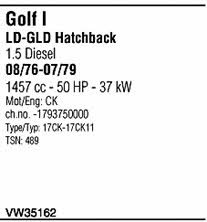  VW35162 Exhaust system VW35162