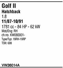 VW36014A Walker Exhaust system