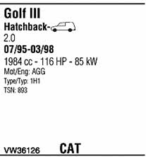 Walker VW36126 Exhaust system VW36126 VW36126 Walker Exhaust system