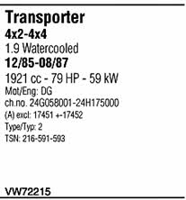 Walker VW72215 Exhaust system VW72215