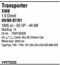 VW72233 Walker Exhaust system