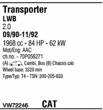 VW72246 Walker Exhaust system