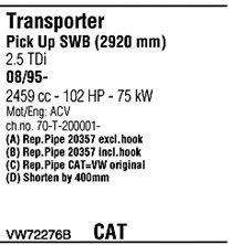 VW72276B Walker Exhaust system