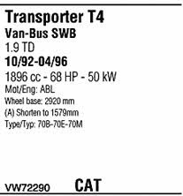 VW72290 Walker Exhaust system