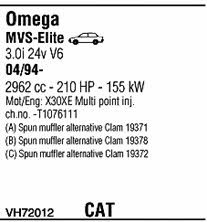  VH72012 Exhaust system VH72012