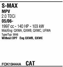 Walker FOK19444A Exhaust system FOK19444A FOK19444A Walker Exhaust system