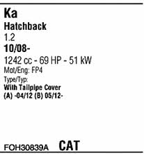 FOH30839A Walker Exhaust system