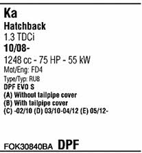 FOK30840BA Walker Exhaust system
