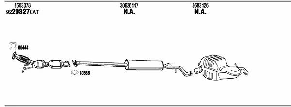 Walker VOH11066C Exhaust system VOH11066C