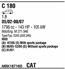 Walker MBK16716B Exhaust system MBK16716B MBK16716B Walker Exhaust system
