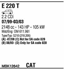MBK12642 Walker Exhaust system