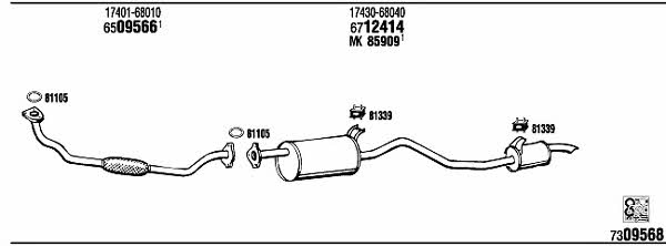 Walker TO87947 Exhaust system TO87947