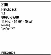 PEK21501 Walker Exhaust system