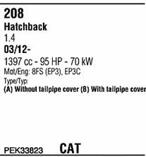 PEK33823 Walker Exhaust system