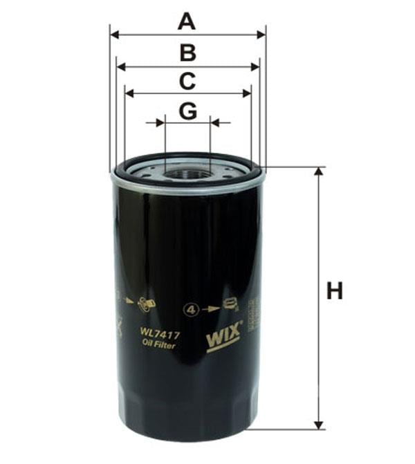 WIX WL7417 Oil Filter WL7417