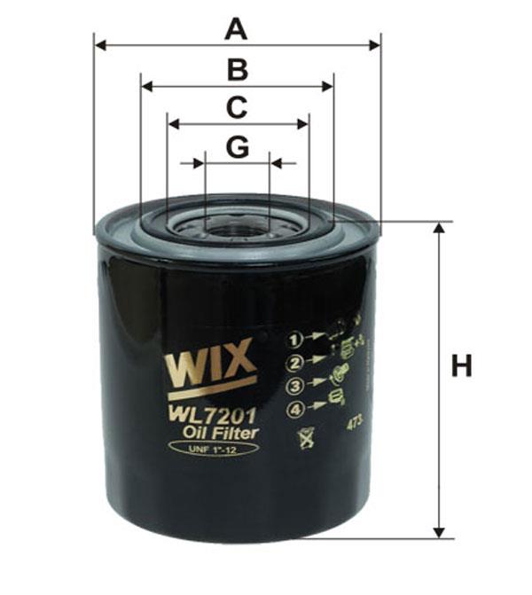 WIX WL7201 Oil Filter WL7201