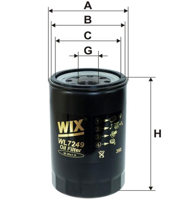 WIX WL7249 Oil Filter WL7249