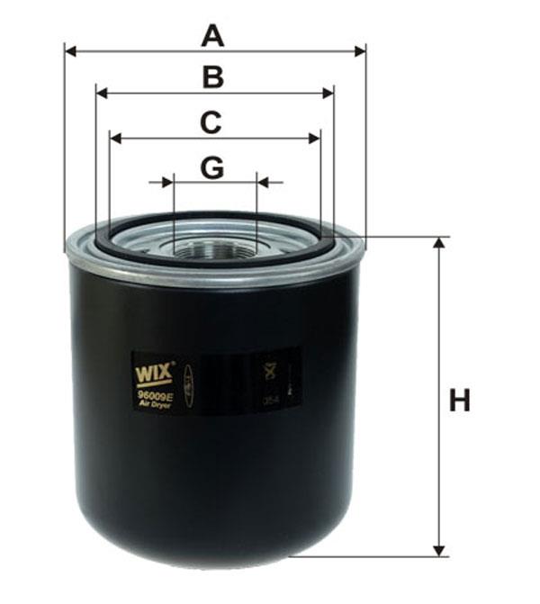 Dehumidifier filter WIX 96009E