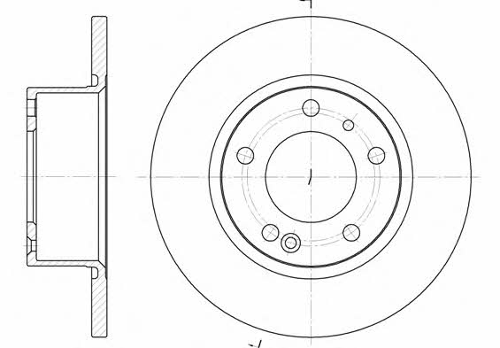 Woking D6141.00 Rear brake disc, non-ventilated D614100