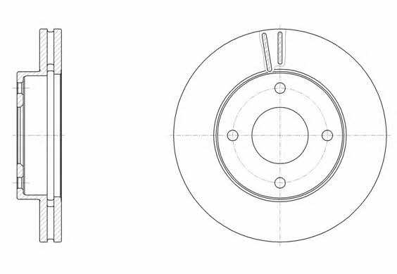 Woking D61532.10 Front brake disc ventilated D6153210