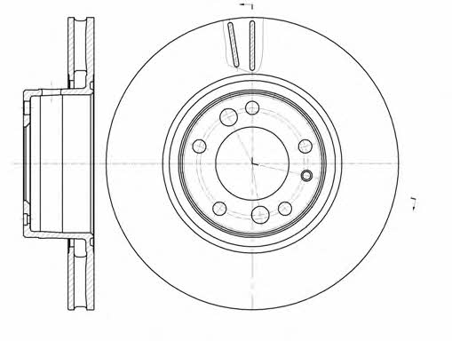 Woking D6346.10 Front brake disc ventilated D634610