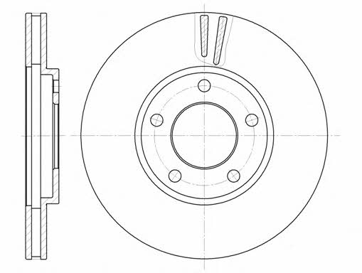 Woking D6419.10 Front brake disc ventilated D641910